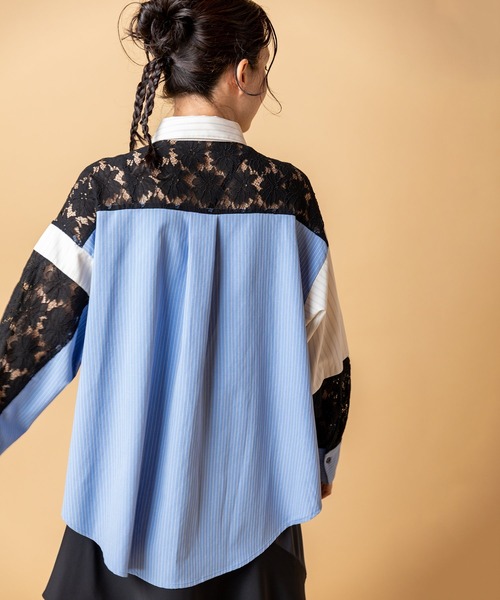 「OSMOSIS」 長袖シャツ ONE SIZE ブルー レディース_画像7