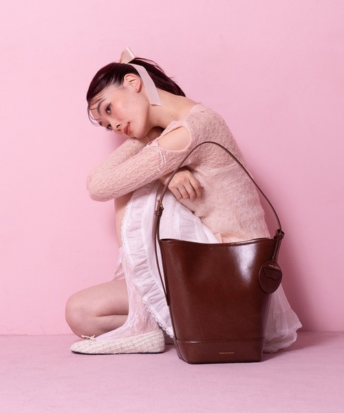 「CHARLES & KEITH」 ショルダーバッグ L スミクロ レディース_画像7