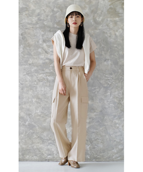 「e-zakkamania stores」 「Gleam」スラックス フリー ベージュ レディース_画像4