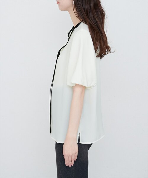 「natural couture」 半袖ブラウス FREE オフホワイト レディース_画像7