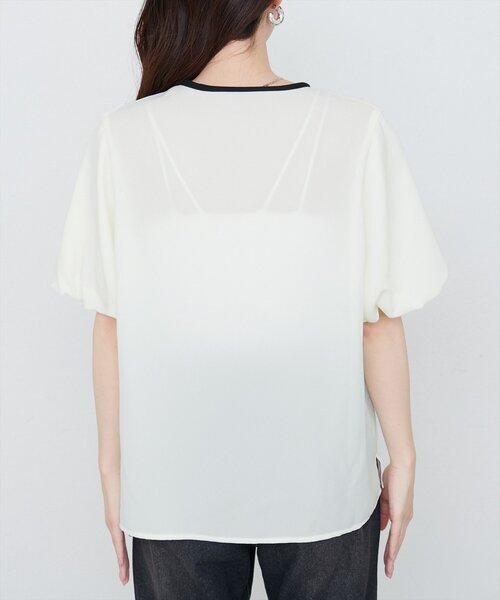 「natural couture」 半袖ブラウス FREE オフホワイト レディース_画像8