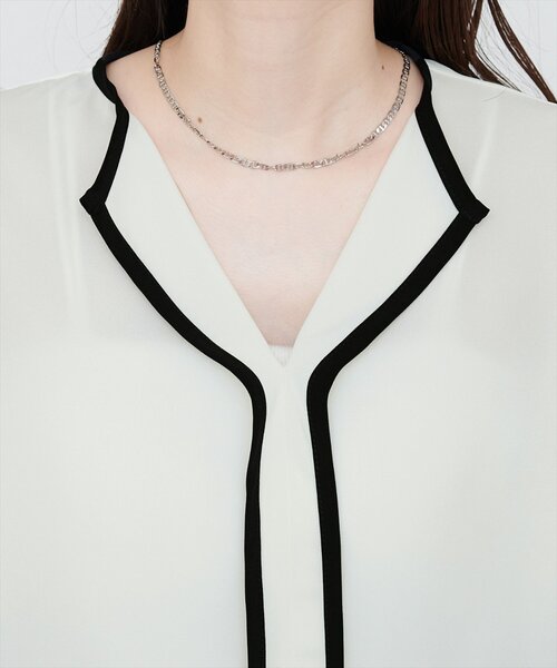 「natural couture」 半袖ブラウス FREE オフホワイト レディース_画像9