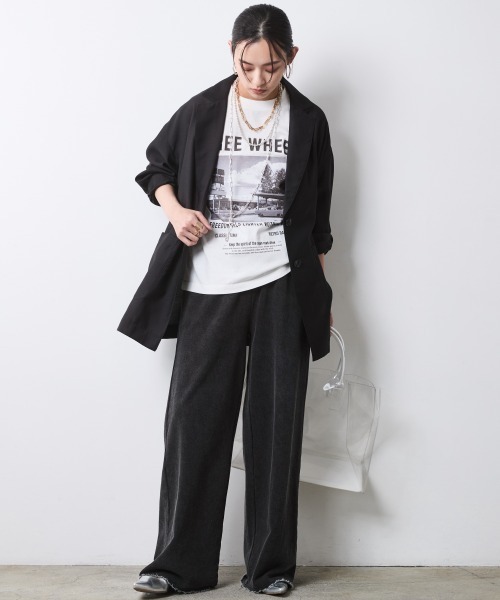 「CHIC STYLE」 半袖Tシャツ M オフホワイト レディース_画像2