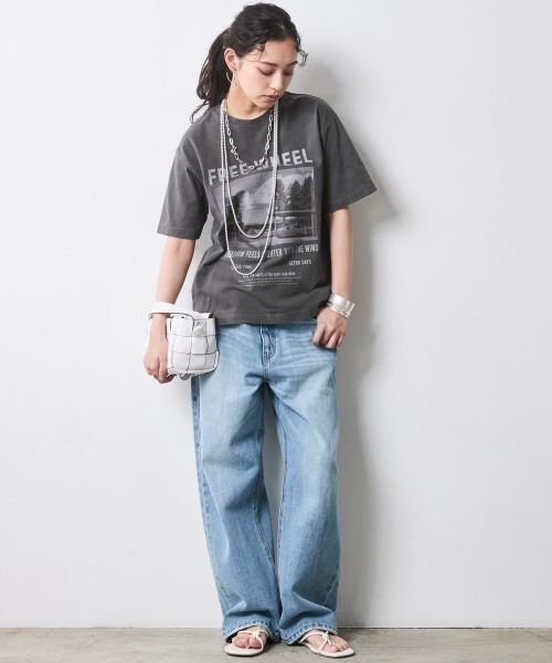 「CHIC STYLE」 半袖Tシャツ M オフホワイト レディース_画像7
