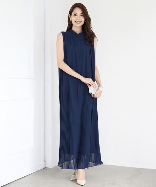 ドレス 2way ベルト付きプリーツロングワンピース 結婚式パーティードレスロング丈 Zozotown Paypayモール店 通販 Paypayモール