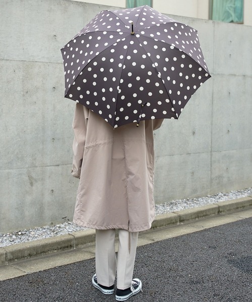 傘 「because」ドット 長傘 BE-10724 晴雨兼用/紫外線遮蔽率80