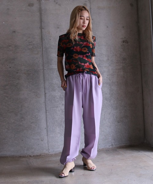 grapevine by k3 tシャツ FLORAL STRECH TULL H/S TOP