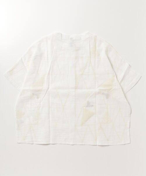 ブラウス シャツ EMAGO 木の総柄刺繍ドルマン半袖シャツ レディース Emago ブラウス シャツ EMAGO 木の総柄刺繍ドルマン半袖シャツ