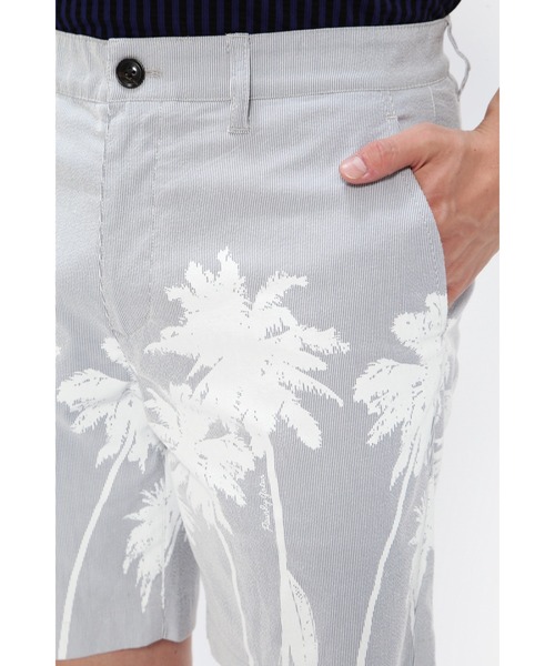 パーリーゲイツ COOLMAXショートパンツ ヤシの木柄 ブルー L 夏