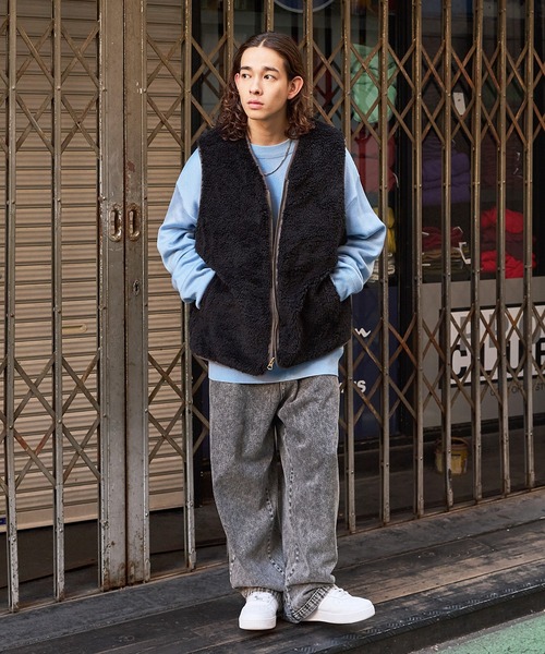 ベスト ジレ Buyer's Select/ファーフリース×キルトリバーシブル