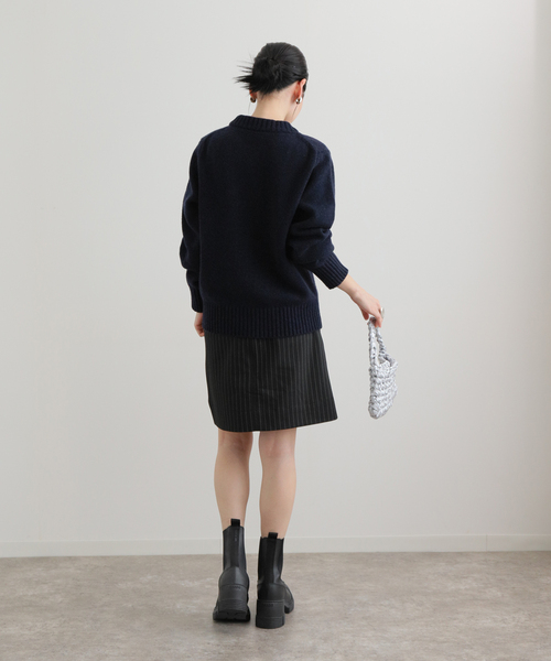スカート 「GANNI / ガニー」Stretch Stripe Mini Skirt：ミニ