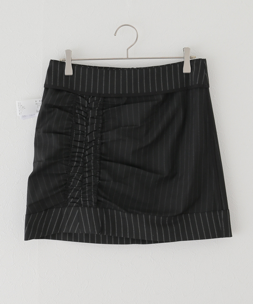 スカート 「GANNI / ガニー」Stretch Stripe Mini Skirt：ミニ