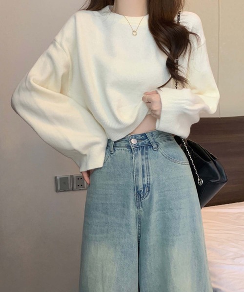 Girly Doll（ガーリードール） ニット セーター クロップド丈クルー