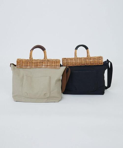LOISIR かごバッグ カゴバッグ 「2WAY」異素材コンビトート