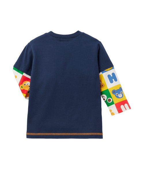 tシャツ パズルブロックプッチー長袖Ｔシャツ キッズ 子供服 男の子の画像