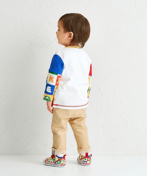 tシャツ パズルブロックプッチー長袖Ｔシャツ キッズ 子供服 男の子の画像
