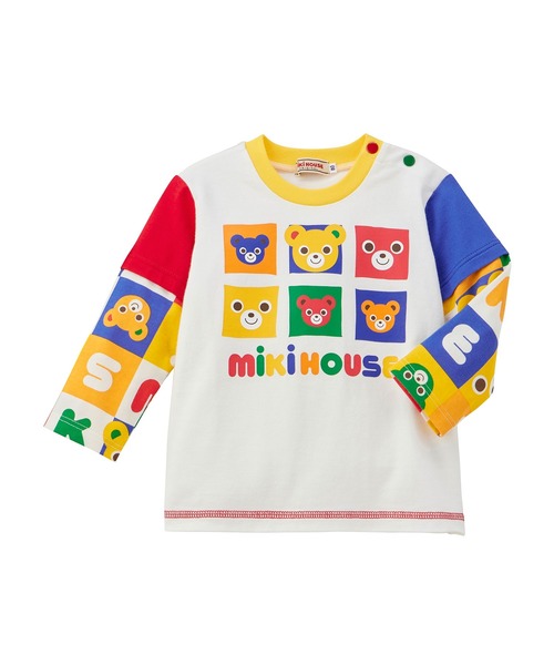 tシャツ パズルブロックプッチー長袖Ｔシャツ キッズ 子供服 男の子の画像