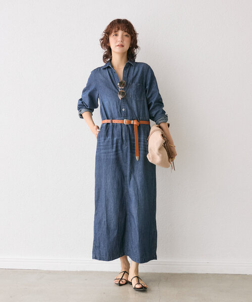 RIVE DROITE 【MONN×Yoshiiiiii】デニムシャツワンピース MONN×Yoshiiiiii】デニムシャツワンピース（シャツワンピース