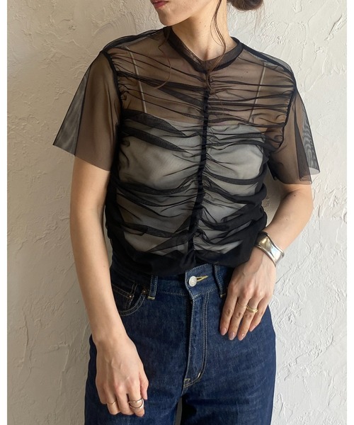 tシャツ sheer glossier pullover(シアーグロッシーカットソー) レディース 楽天市場】【SALE／30%OFF】グロッシーシアーレイヤードTシャツ