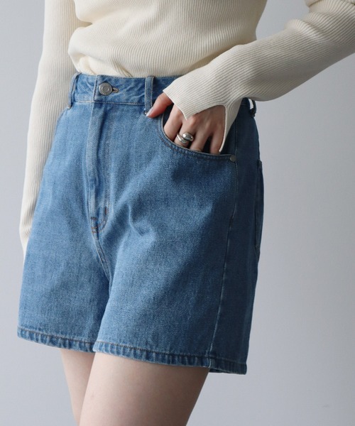 【関税込み】☆LOEWE☆フローラルプリント デニムショートパンツ earth music&ecology ジーンズ デニム デニムパンツ フリンジ