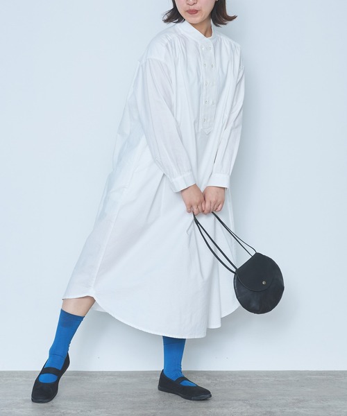 bulle de savon（ビュルデサボン） ワンピース オックス コック 長袖