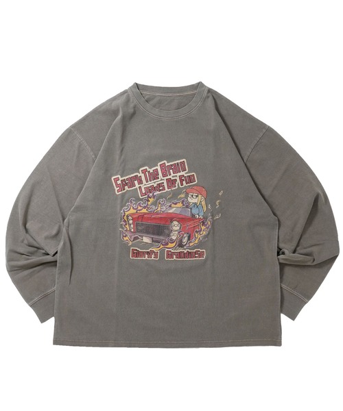 Starting Over tシャツ Pigment hard wash long sleeve T-shirt
