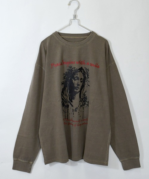 ★STONE ★トリートメント 長袖 Tシャツ Starting Over tシャツ Pigment hard wash long sleeve T-shirt