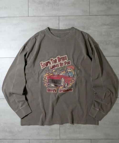 Starting Over tシャツ Pigment hard wash long sleeve T-shirt