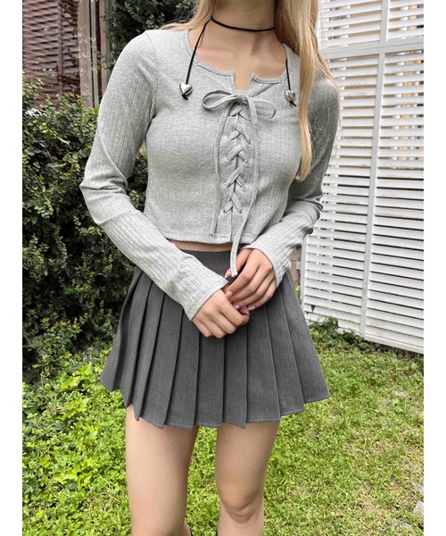 Rin様　グレートップス　即日発送 LIP SERVICE（リップサービス）｜ ラップカーブプリーツスカート