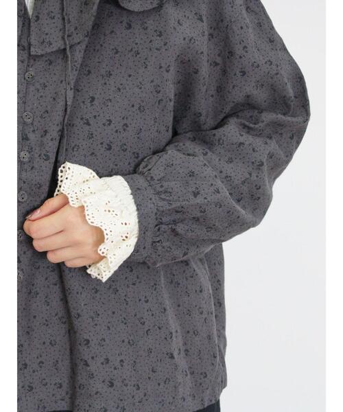 SM2 スローリネン Slow linen 柄アソートフリルブラウス Samansa Mos2（サマンサ モスモス）の「【Slow linen】柄