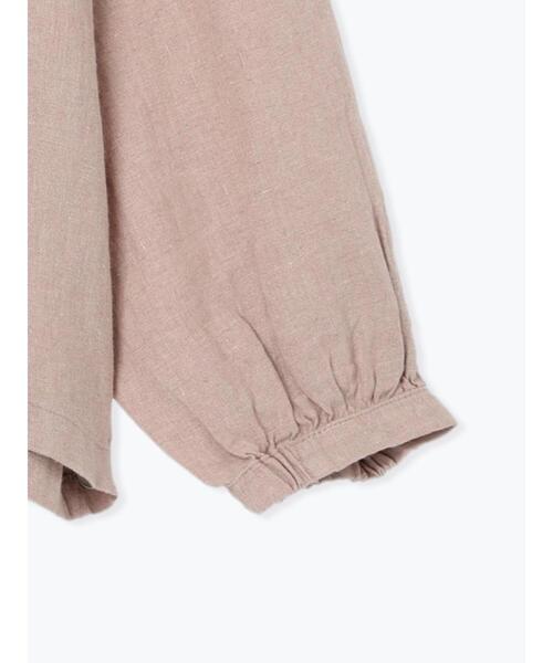 サマンサモスモス☆【slow linen】柄アソートフリルブラウス(ピンク) SM2 - サマンサモスモス【Slow linen】柄アソートフリルブラウス