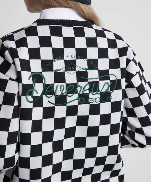 DEVEREUX GOLF セーター ニット Cafe Racer チェッカーニット