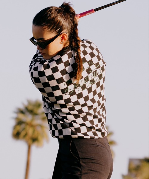 DEVEREUX GOLF セーター ニット Cafe Racer チェッカーニット