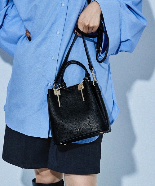 HUNDRED ハンドバッグ パンチデザインハンドバッグ ミニ 2way