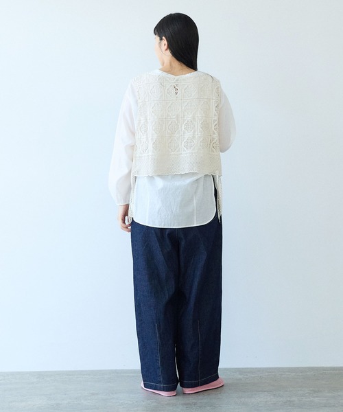 yuni ブラウス シャツ ケミカルレースベスト レディース