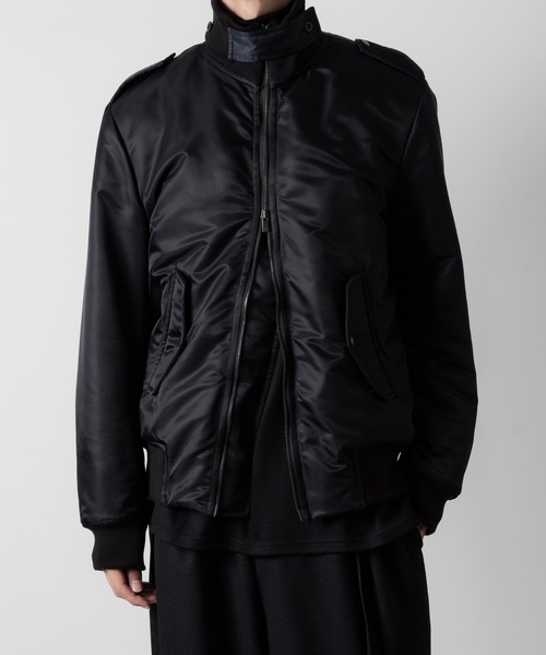 a ato o, アトウ ブラックブルゾン ATO（アトウ） ma1 ma-1 STAND COLLAR MA1 BLOUSON メンズ : ZOZOTOWN