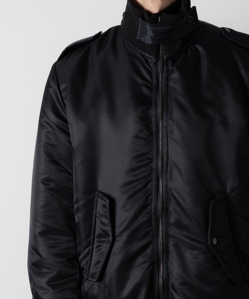 ato アトウ MA-1 フライトジャケット ジップアップブルゾン 黒 46 ATO（アトウ） ma1 ma-1 STAND COLLAR MA1 BLOUSON メンズ : ZOZOTOWN