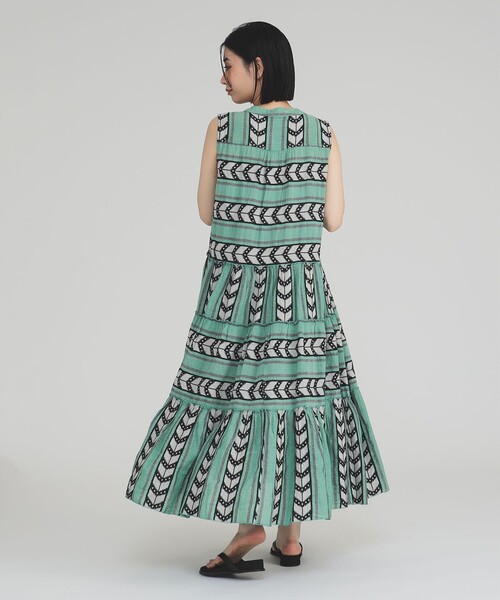 Demi-Luxe BEAMS ワンピース 「別注」Devotion TWINS / グリーン