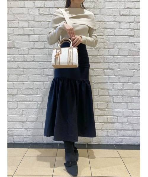Samantha Vega ショルダーバッグ バッグ ロゴテープデニム風