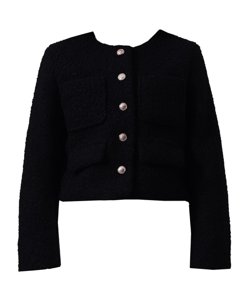 DAY CLOSET ジャケット ノーカラージャケット 「クロップド丈」金釦に