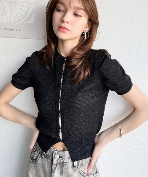 カーディガン 「mily bilet」着回し力無限大。パフスリーブ2WAYサマーニットカーディガン レディース | mily bilet | 19