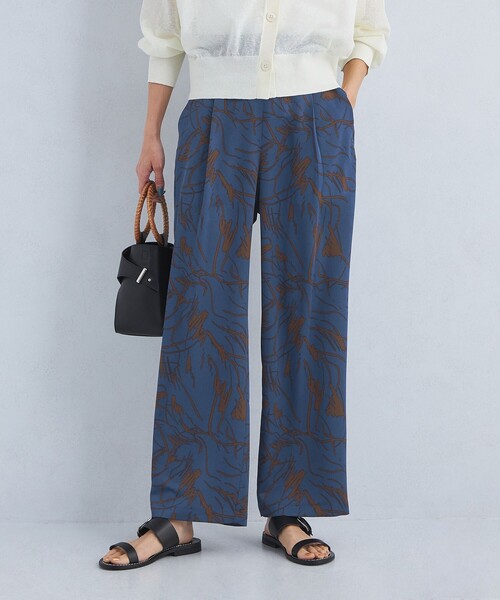 【福袋セール】の商品 green プリント ボタニカル アート パンツ relaxing label パンツ