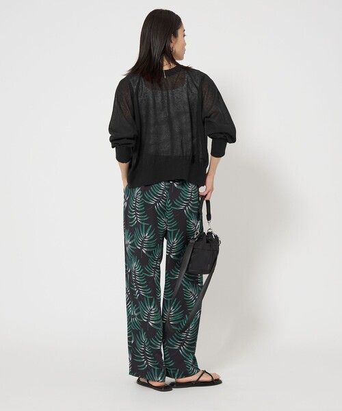 期間限定 数量限定 green label プリント ボタニカル アート パンツ relaxing パンツ