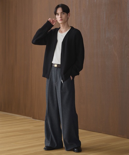 セットアップ価格　LUENN セミフレア スラックス（セットアップ対応） LUENNA ワイドパンツ スラックス Semi Flare Slacks /セミフレア