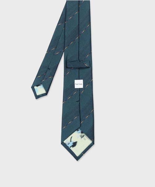 Paul Smith エレガントストライプネクタイ エッジストライプ レジメンタルタイ（ブルー） ｜ポール・スミス