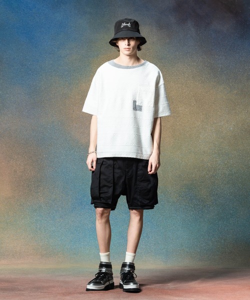 glamb グラム Boat Neck Layered T-Shirt ボートネックレイヤードTシャツ atftps glamb（グラム） tシャツ Boat Neck Layered T-Shirt / ボートネック