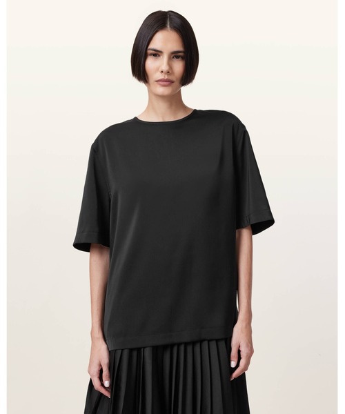 tシャツ AMELIE SATIN RELAXED FIT T-SHIRT | AMELIE サテン リラックス フィット Tシャツ レディース