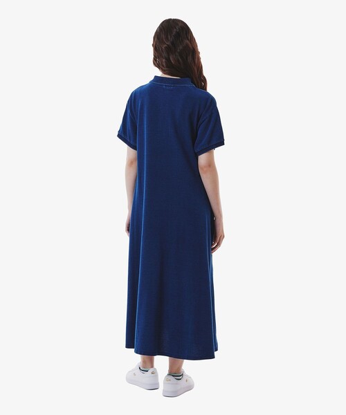 LACOSTE ラコステ ポロシャツドレス 半袖 ロング フレアワンピース LACOSTE (ラコステ) レディース フレア半袖シャツワンピース