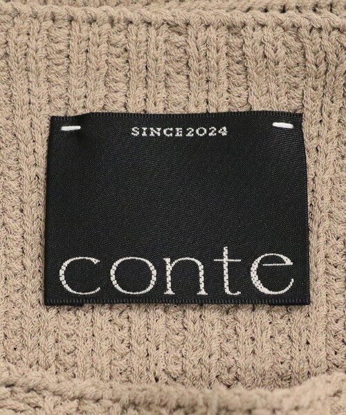 ニット セーター 「conte」アゼ スクエアネックニット レディース conte ニット セーター 「conte」アゼ スクエアネックニット