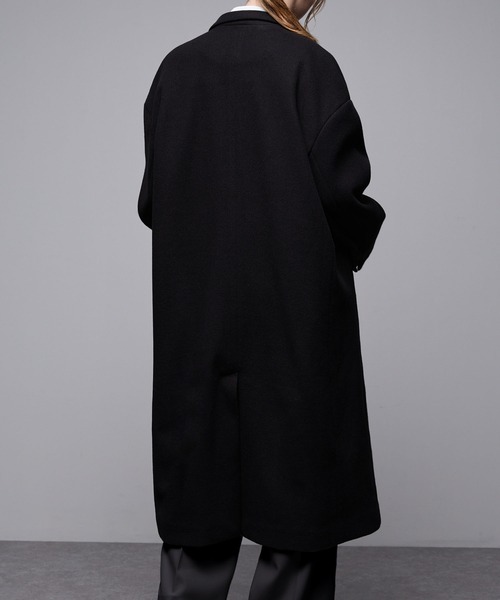 「Loose/ルース」 チェスターコート M ブラック メンズ_画像4